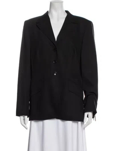 Pre-owned Escada Wool Blazer In Black