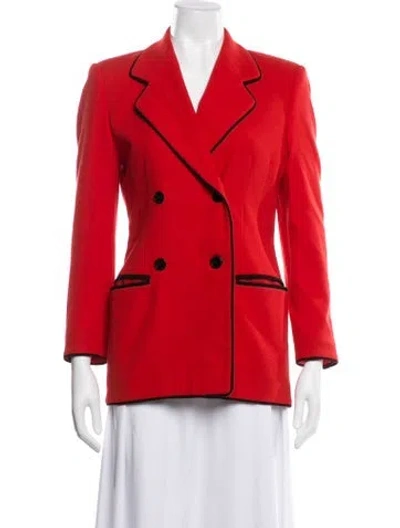 Pre-owned Escada Wool Blazer In Black/red