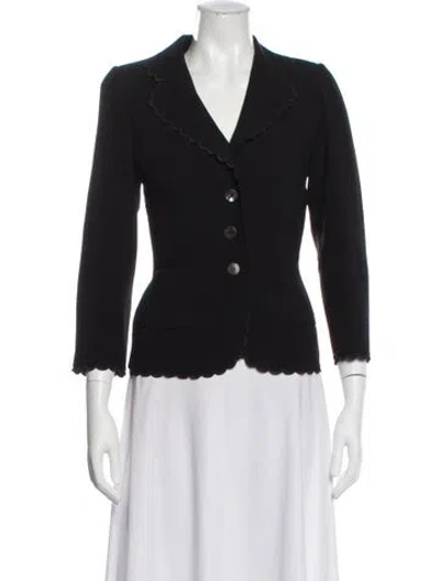 Pre-owned Escada Wool Blazer In Blue