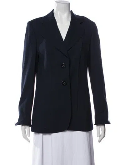 Pre-owned Escada Wool Blazer In Blue