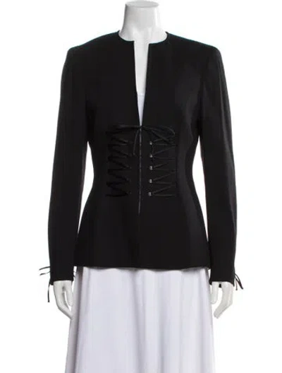 Pre-owned Escada Wool Blazer In Blue