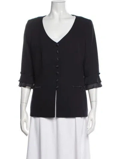 Pre-owned Escada Wool Blazer In Blue