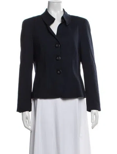 Pre-owned Escada Wool Blazer In Blue