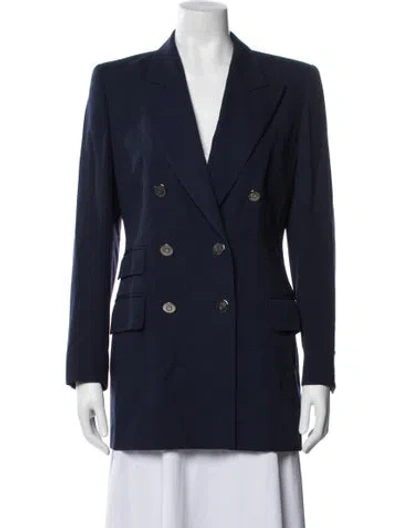 Pre-owned Escada Wool Blazer In Blue