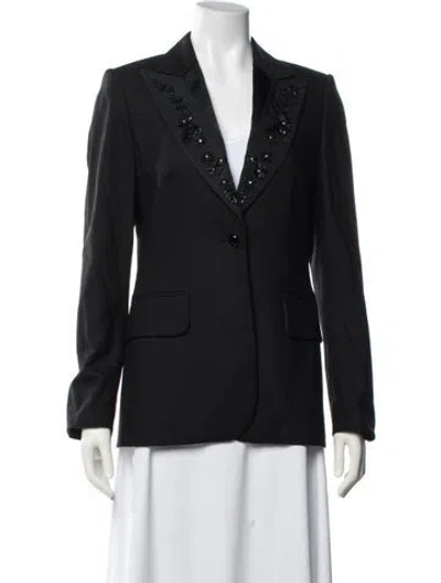 Pre-owned Escada Wool Blazer In Blue