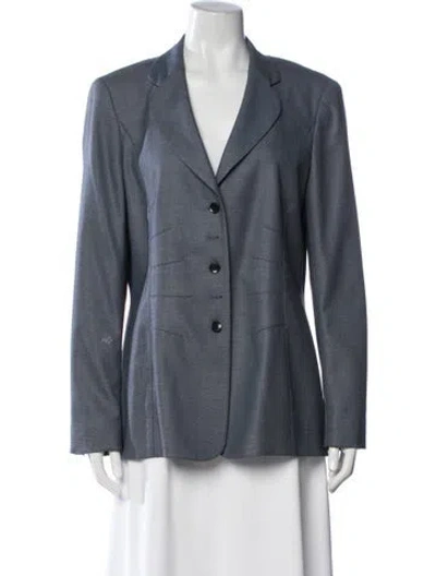 Pre-owned Escada Wool Blazer In Blue
