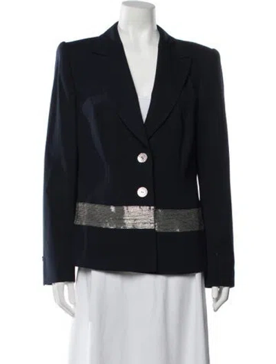 Pre-owned Escada Wool Blazer In Blue