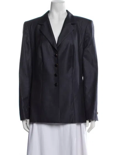 Pre-owned Escada Wool Blazer In Blue