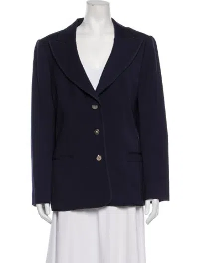 Pre-owned Escada Wool Blazer In Blue