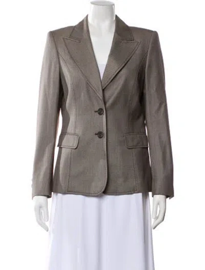 Pre-owned Escada Wool Blazer In Brown