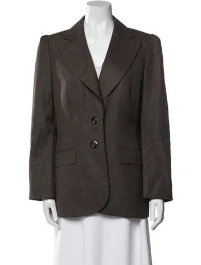 Pre-owned Escada Wool Blazer In Brown