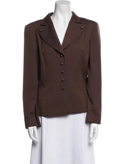 Pre-owned Escada Wool Blazer In Brown