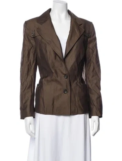 Pre-owned Escada Wool Blazer In Brown