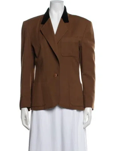 Pre-owned Escada Wool Blazer In Brown