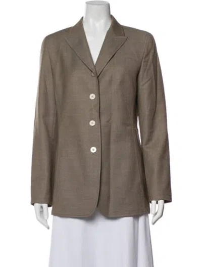 Pre-owned Escada Wool Blazer In Brown