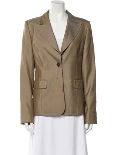 Pre-owned Escada Wool Blazer In Gold