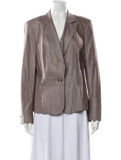 Pre-owned Escada Wool Blazer In Gold
