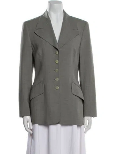 Pre-owned Escada Wool Blazer In Gray