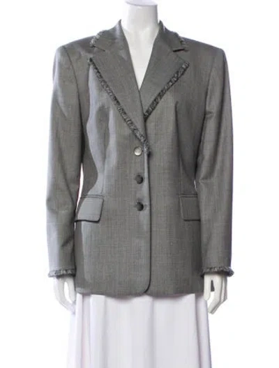Pre-owned Escada Wool Blazer In Gray