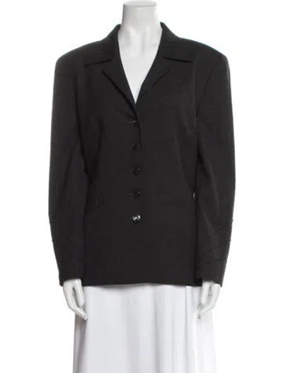 Pre-owned Escada Wool Blazer In Gray