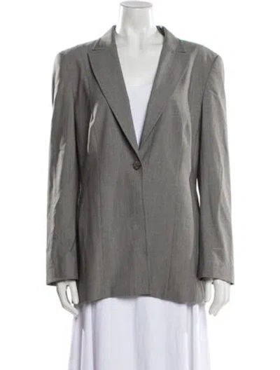 Pre-owned Escada Wool Blazer In Gray