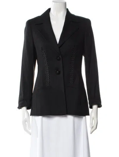 Pre-owned Escada Wool Blazer In Gray
