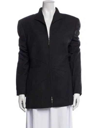 Pre-owned Escada Wool Blazer In Gray