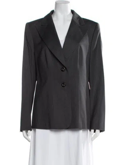 Pre-owned Escada Wool Blazer In Gray
