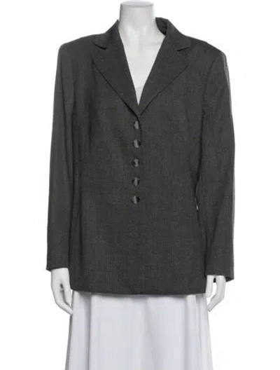Pre-owned Escada Wool Blazer In Gray