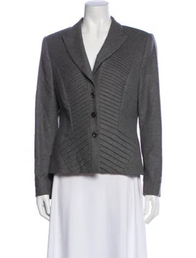 Pre-owned Escada Wool Blazer In Gray