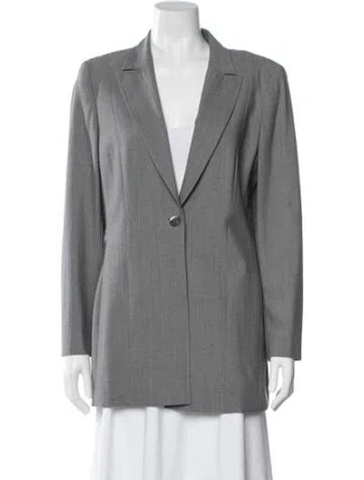 Pre-owned Escada Wool Blazer In Gray