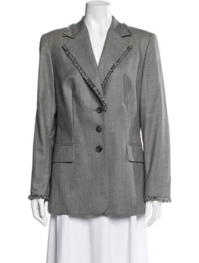 Pre-owned Escada Wool Blazer In Gray
