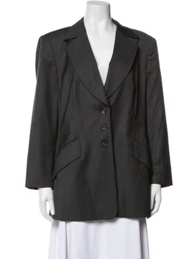 Pre-owned Escada Wool Blazer In Gray