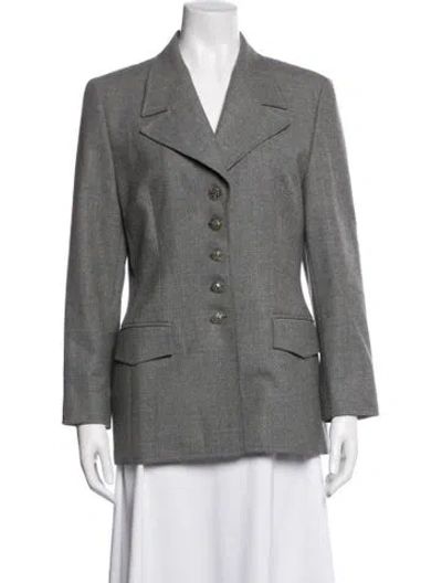 Pre-owned Escada Wool Blazer In Gray