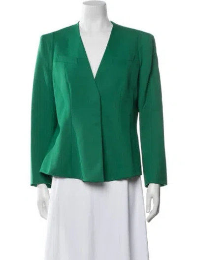 Pre-owned Escada Wool Blazer In Green