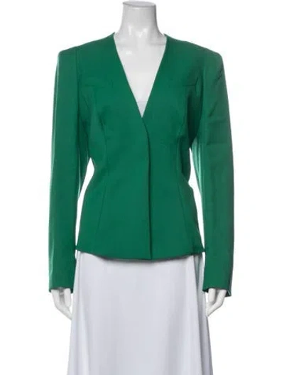 Pre-owned Escada Wool Blazer In Green