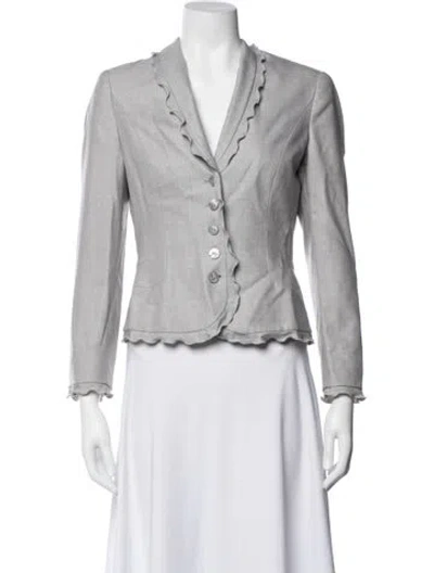Pre-owned Escada Wool Blazer In Grey