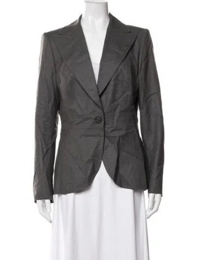 Pre-owned Escada Wool Blazer In Grey