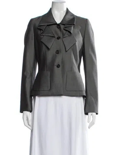 Pre-owned Escada Wool Blazer In Grey