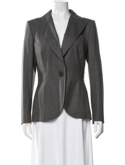 Pre-owned Escada Wool Blazer In Grey