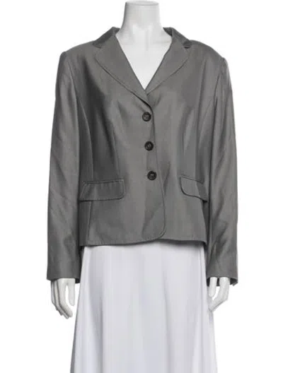 Pre-owned Escada Wool Blazer In Grey