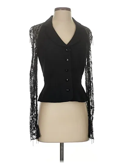 Pre-owned Escada Wool Blazer Jacket In Black