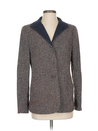 Pre-owned Escada Wool Blazer Jacket In Brown