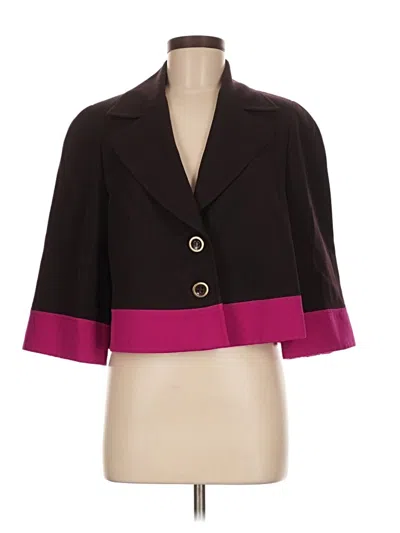 Pre-owned Escada Wool Blazer Jacket In Burgundy