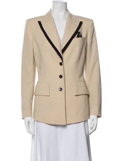 Pre-owned Escada Wool Blazer In Neutral