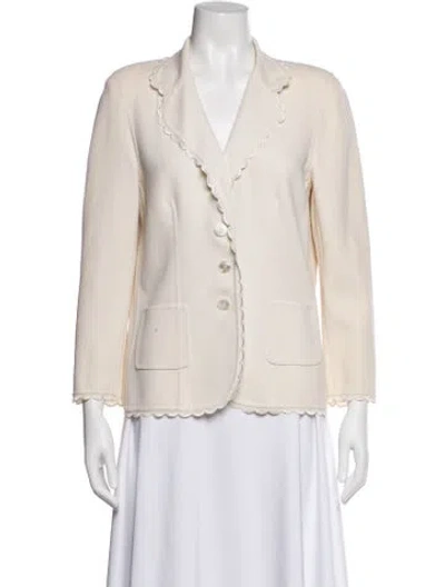 Pre-owned Escada Wool Blazer In Neutral