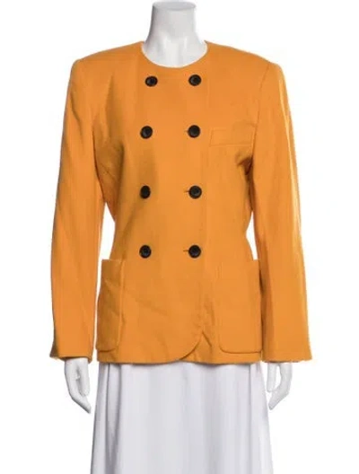 Pre-owned Escada Wool Blazer In Orange
