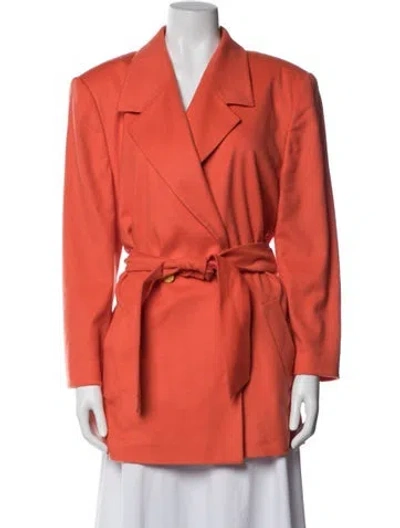 Pre-owned Escada Wool Blazer In Orange