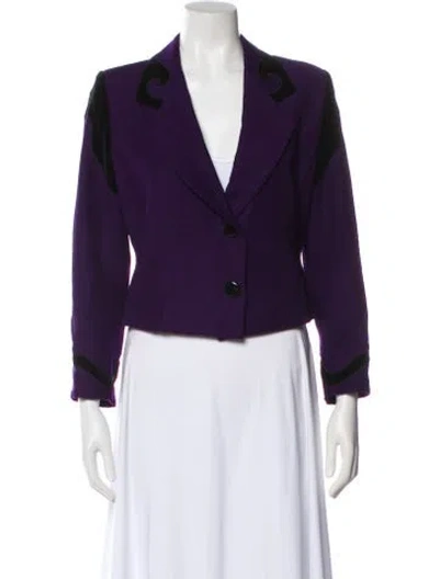 Pre-owned Escada Wool Blazer In Purple