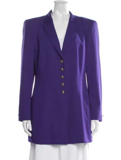Pre-owned Escada Wool Blazer In Purple